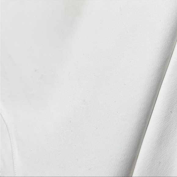 CUSHNIE White One Shoulder Draped Flutter Sleeve Asymmetrical Tunic Blouse 12 - Picture 10 of 10